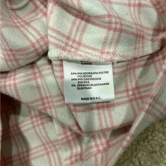 Brandy Melville John Galt Small Vivian Plaid Crop Top Collar Light Pink White - Picture 5 of 5